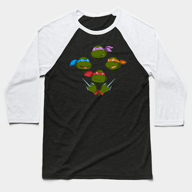 It's not a rock band, they are Teenage Mutant Ninja Turtles Baseball T-Shirt by DaveLeonardo